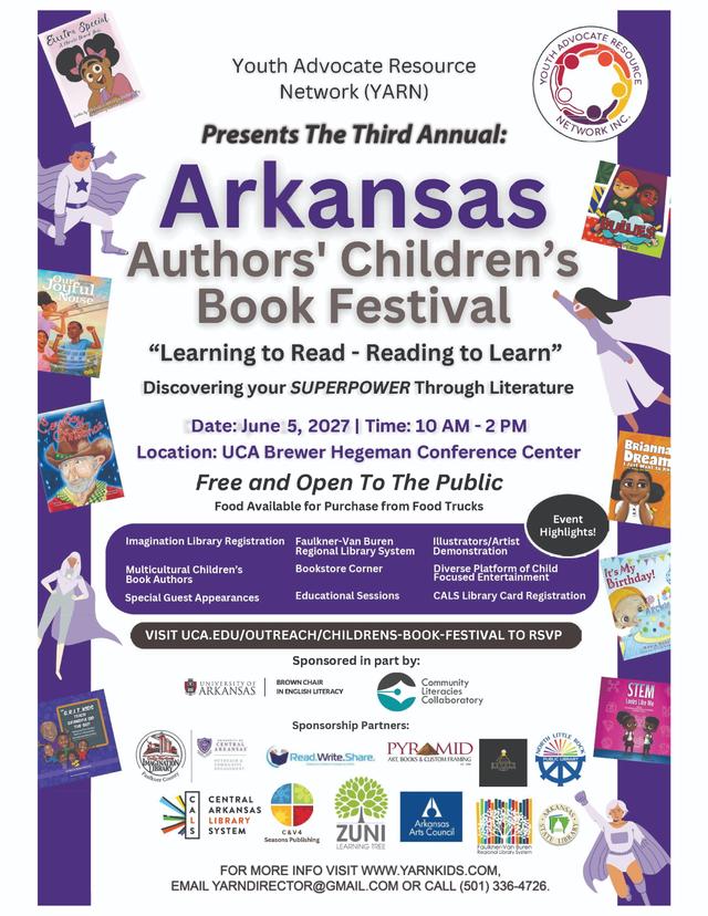 Y.A.R.N's Third Annual Arkansas Authors’ Children’s Book Festival